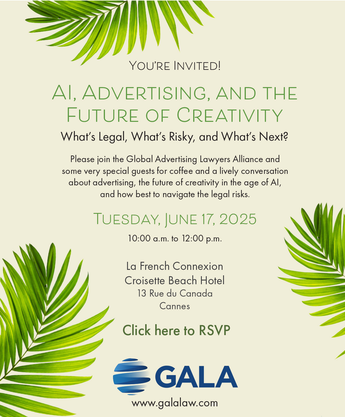 AI, Advertising & the Future of Creativity - Cannes,  June 17th